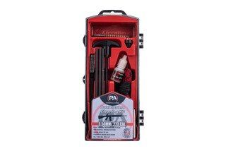 The Primary Arms Dual Cleaning System for 5.56mm and .223 Cal. makes cleaning your rifles and pistols easy with all that you will need.